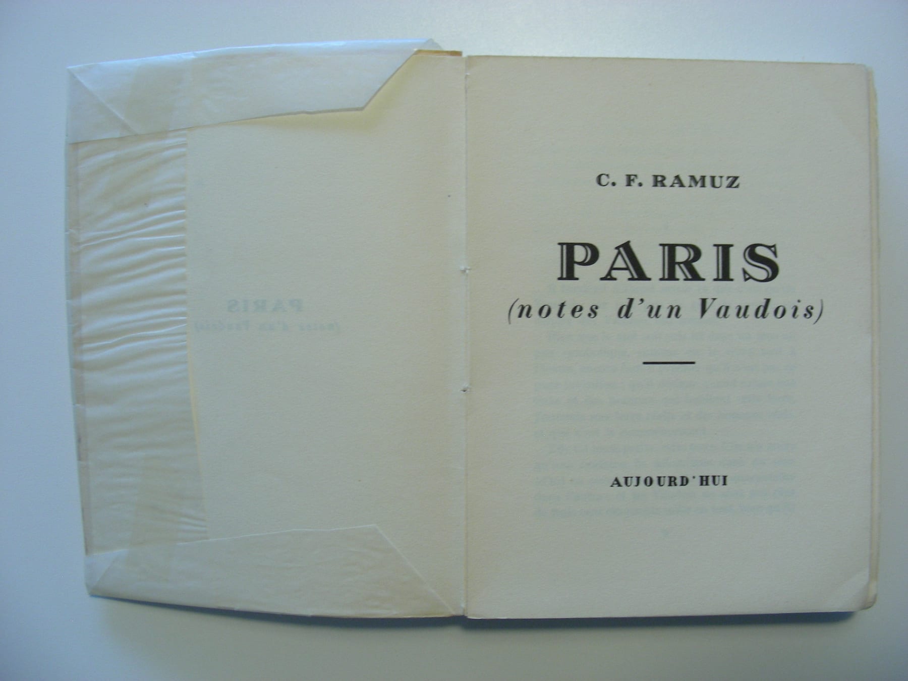 Paris (notes d'un Vaudois)