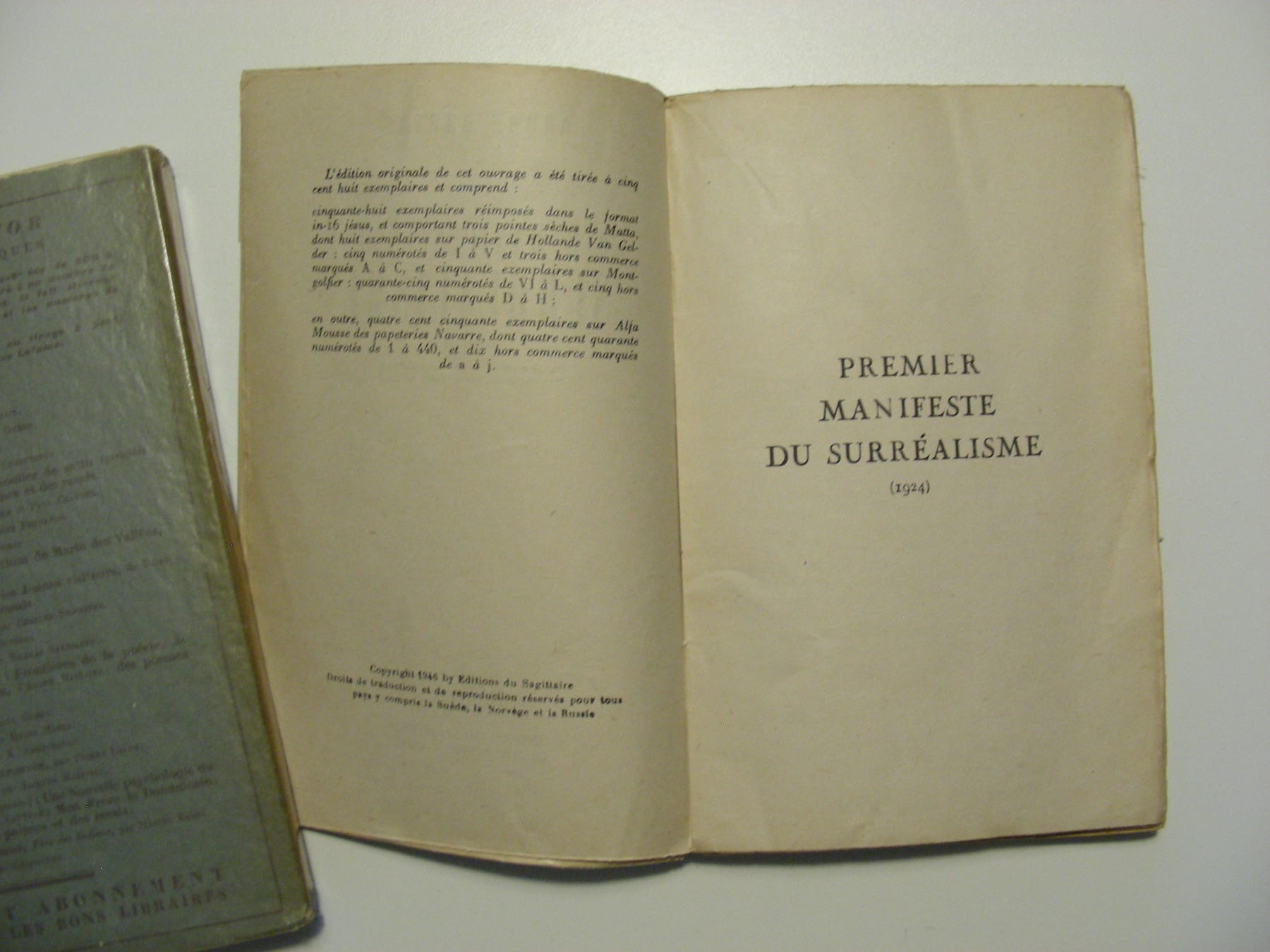 Les manifestes du surréalisme suivis de Prolégomènes à un troisième Manifeste du surréalisme ou non